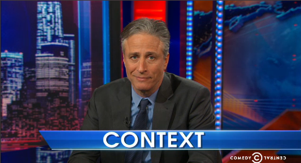 Daily Show segment on context.